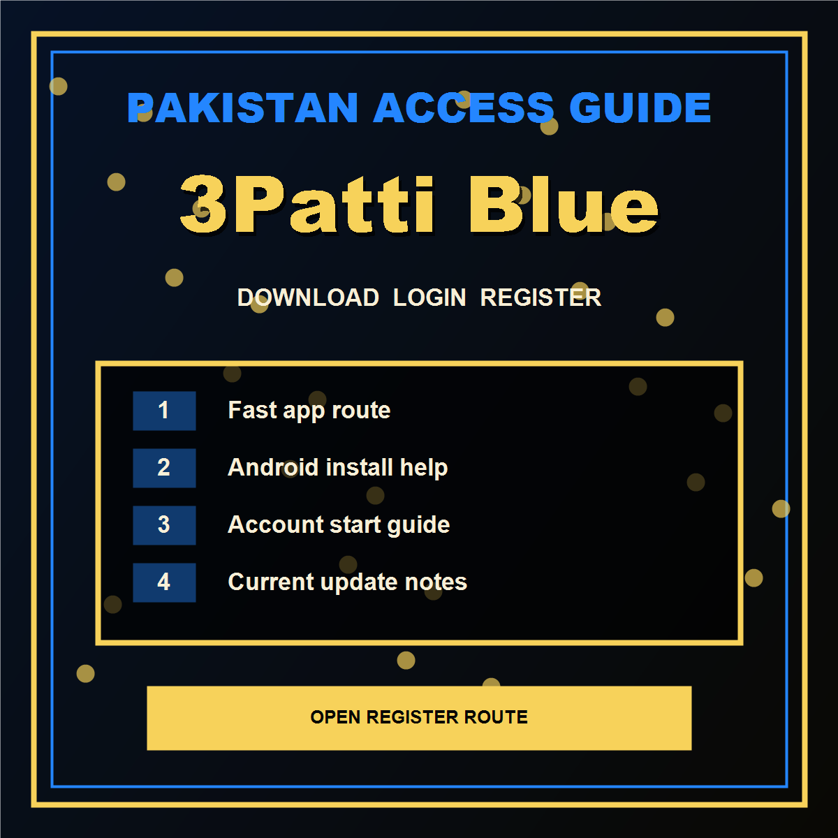 3Patti Blue Pakistan route visual